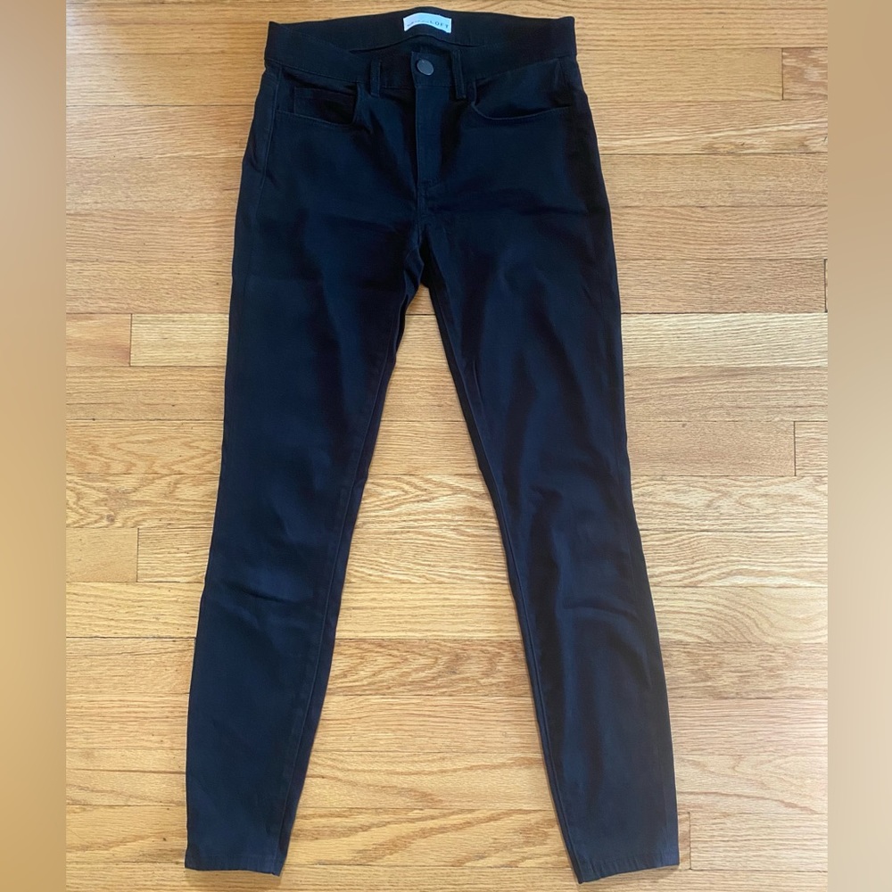Soft black denim pants LOFT
